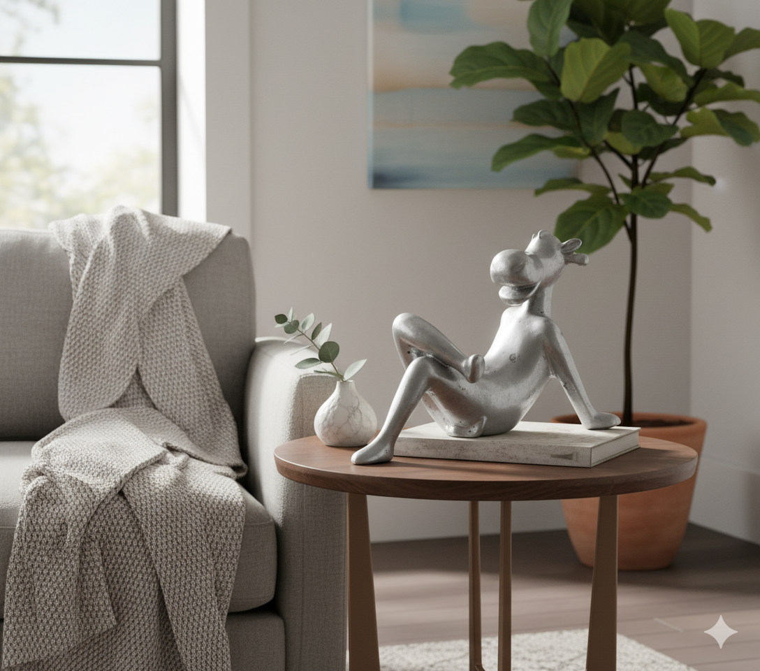 The Serene Bovine Muse Home Decor