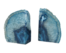 The Atlantean Blue Agate Bookend Home Decor
