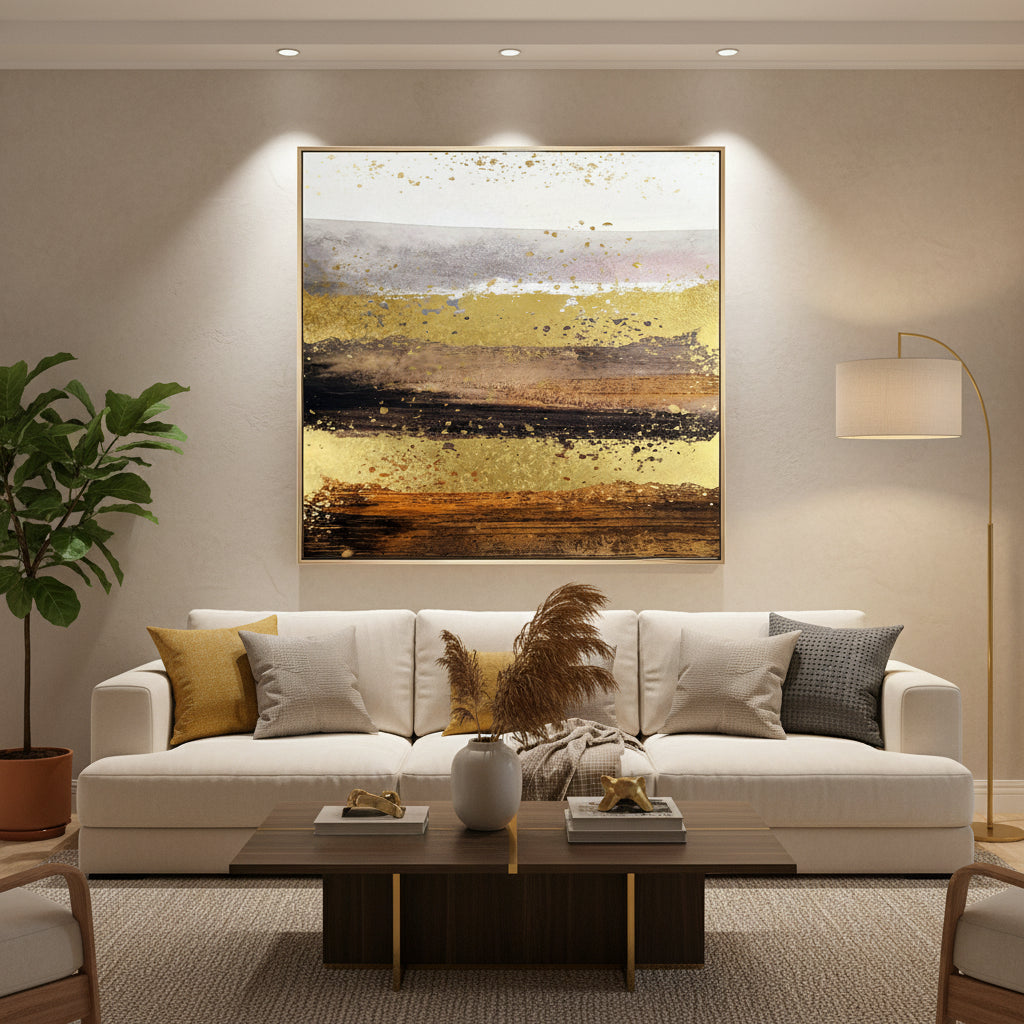 The Gilded Horizon Handmade Wall Art Home Decor