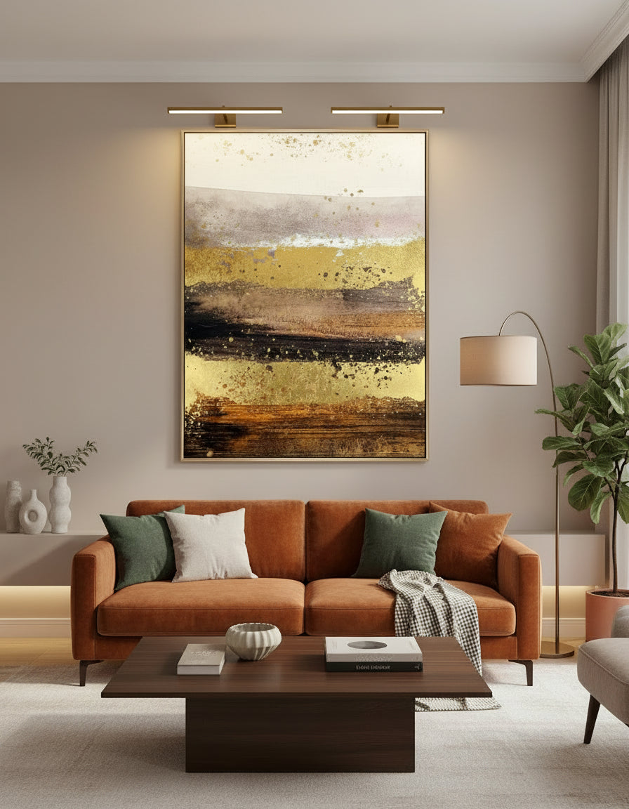 The Gilded Horizon Handmade Wall Art Home Decor