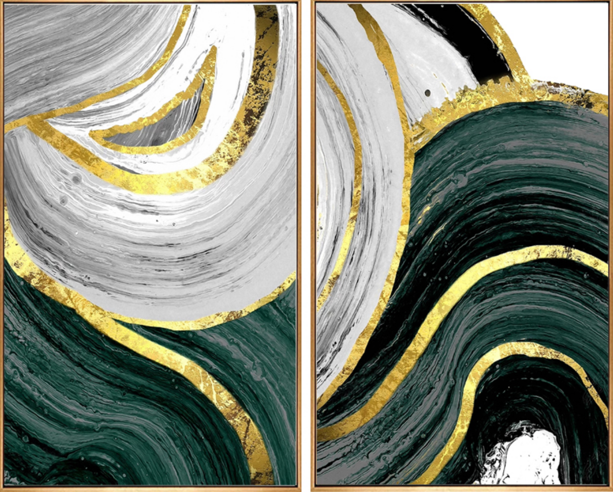 The Vein of Riches Handmade Gold Foil Painting Wall Art