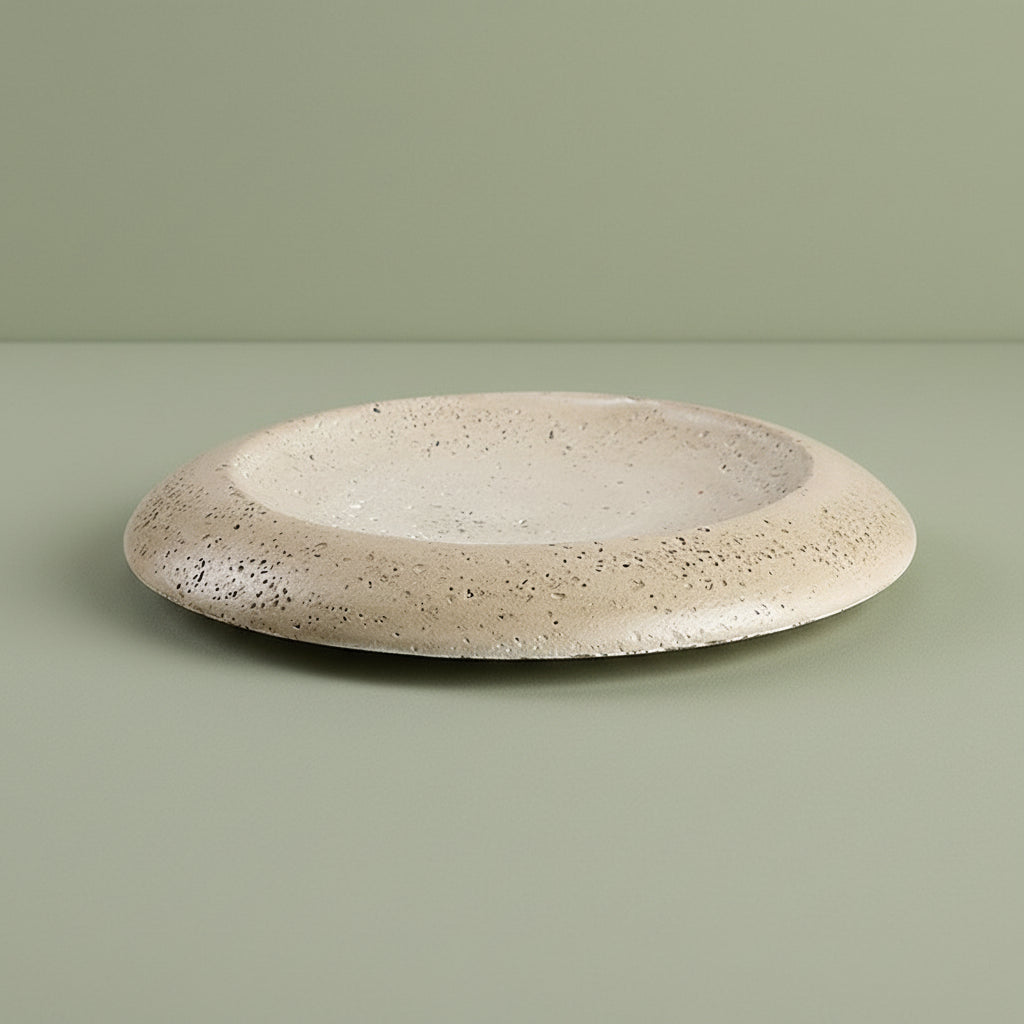 The Travertine Basin Tray Home Decor